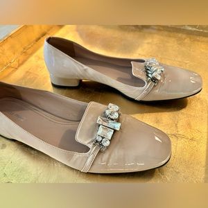 Miu Miu embellished patent leather loafers